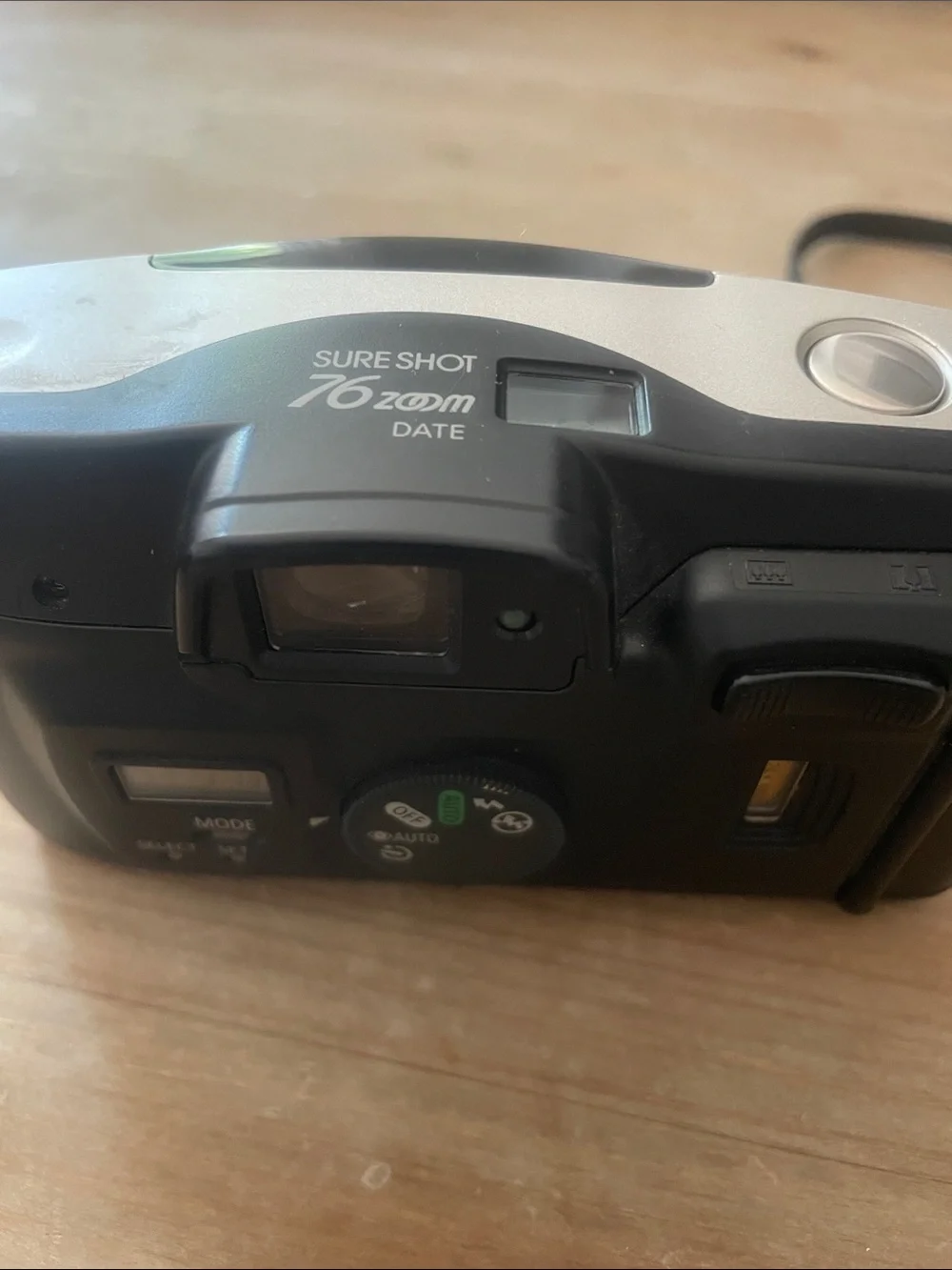 Canon Sure Shot 76 Zoom Silver Compact Film Camera with Black Accent
